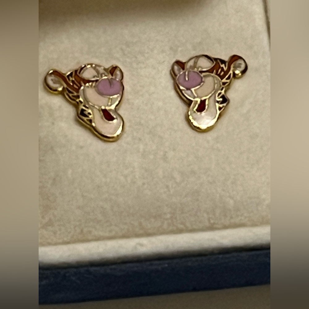 VINTAGE DISNEY TIGGER EARRINGS. - Picture 3 of 7